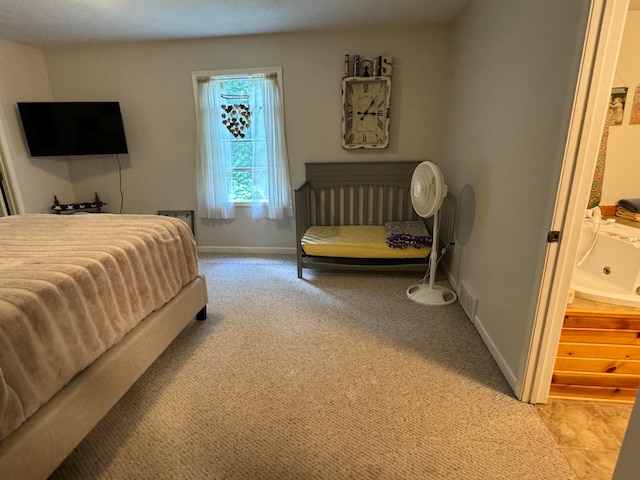 view of carpeted bedroom