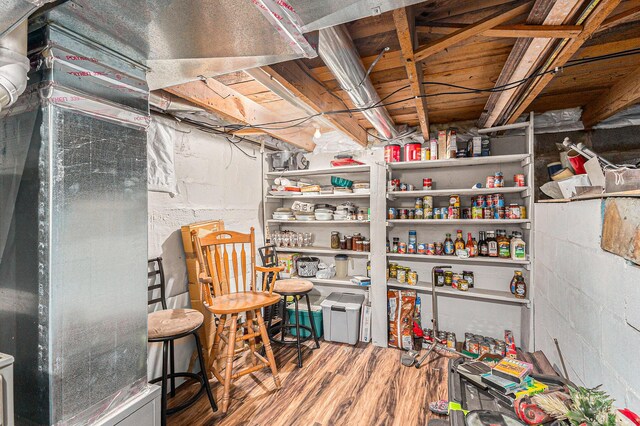6991 E Apple Ave, Muskegon, MI 49442 - unfinished below grade area featuring wood finished floors