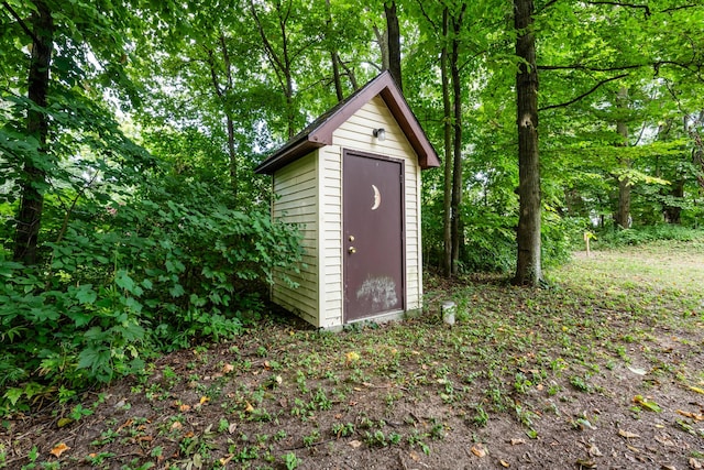 view of shed