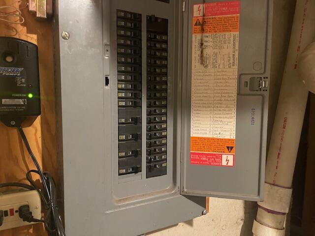 utility room with electric panel