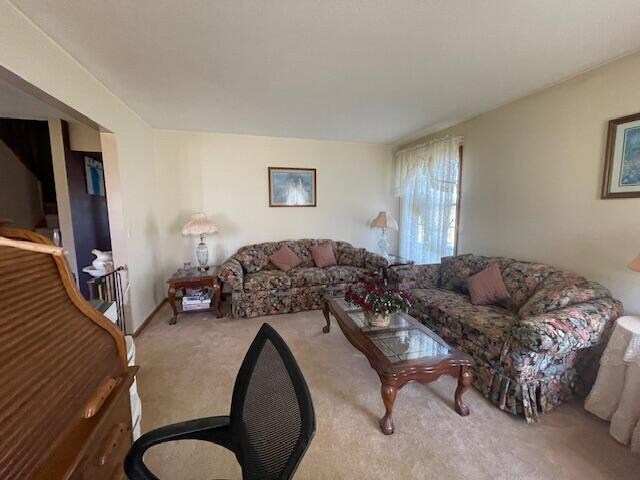 view of carpeted living room