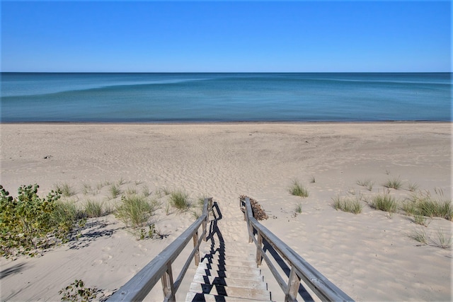 water view with a view of the beach