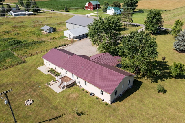 bird's eye view featuring a rural view