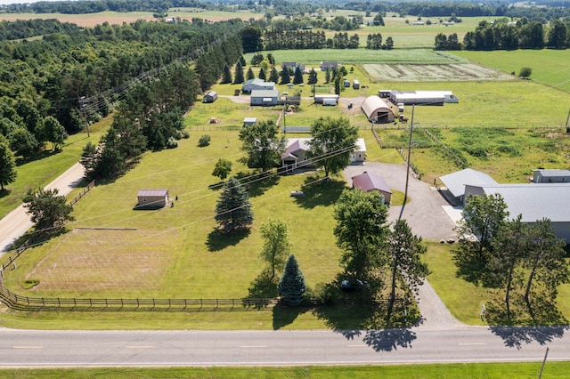 drone / aerial view with a rural view