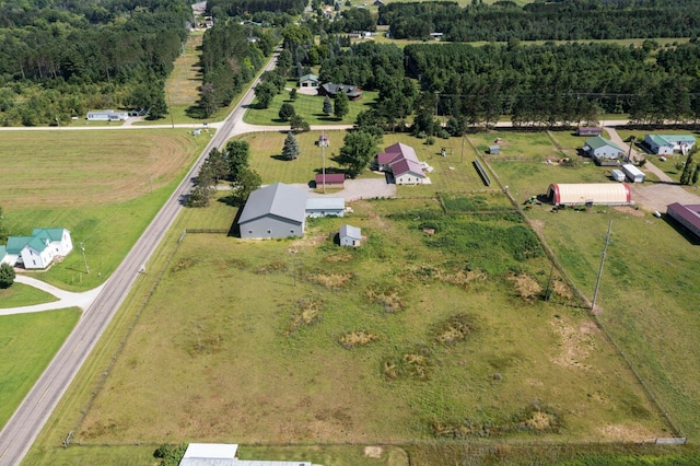 aerial view with a rural view