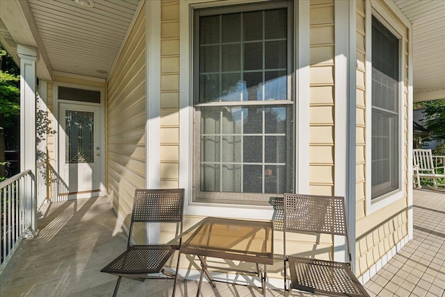 exterior space with a porch