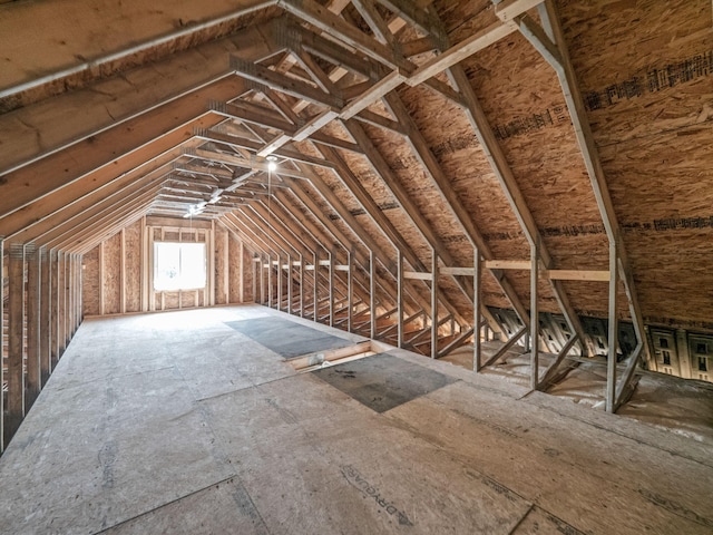 view of attic