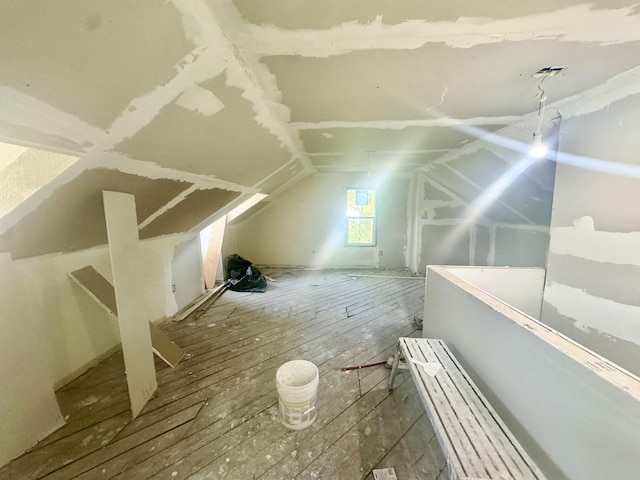 bonus room with lofted ceiling