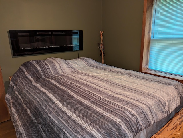 bedroom featuring wood-type flooring