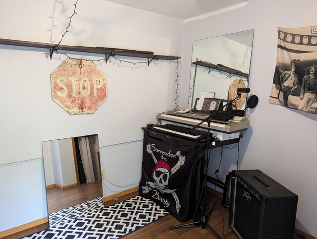 interior space with wood-type flooring