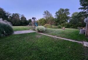 view of yard featuring a playground