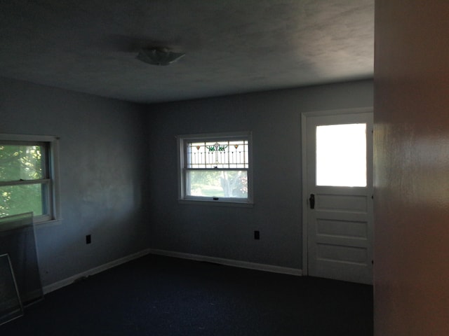 view of spare room