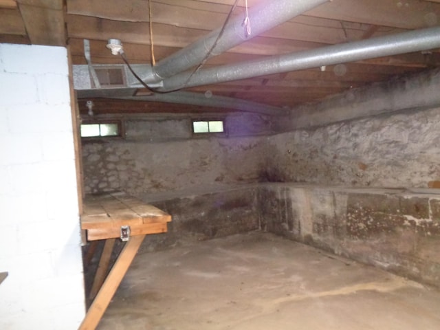 view of basement