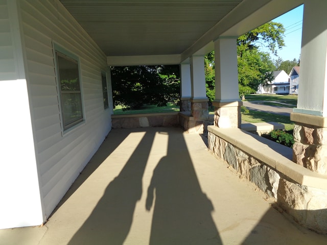 view of patio with covered porch