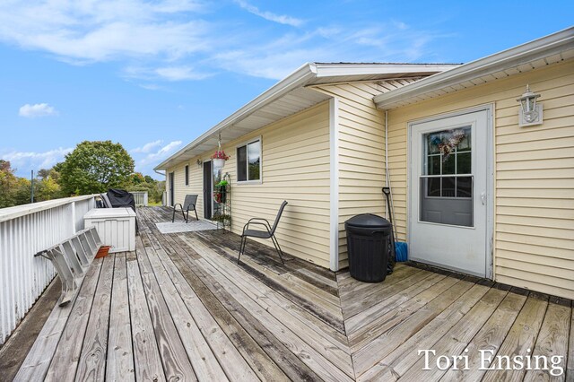 view of wooden deck