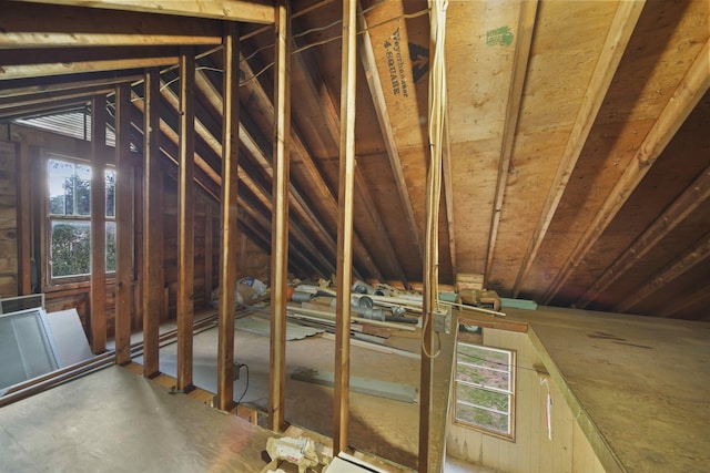 view of attic