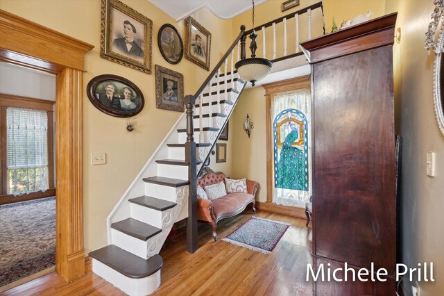 entryway featuring light hardwood / wood-style flooring