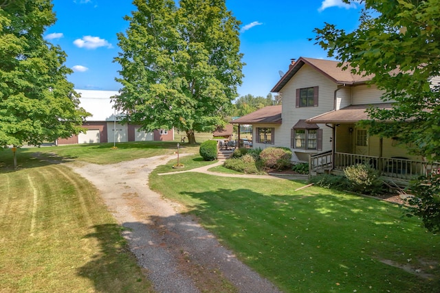 exterior space with a porch