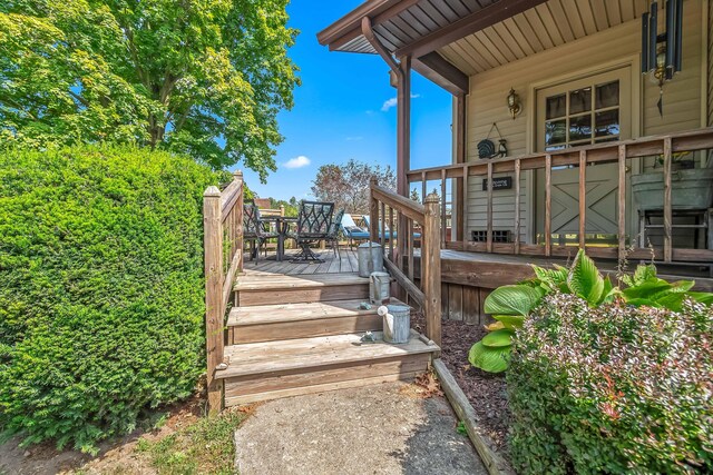 view of wooden deck