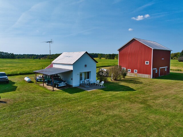 exterior space featuring a rural view