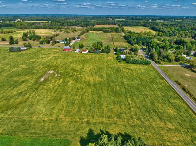 drone / aerial view with a rural view