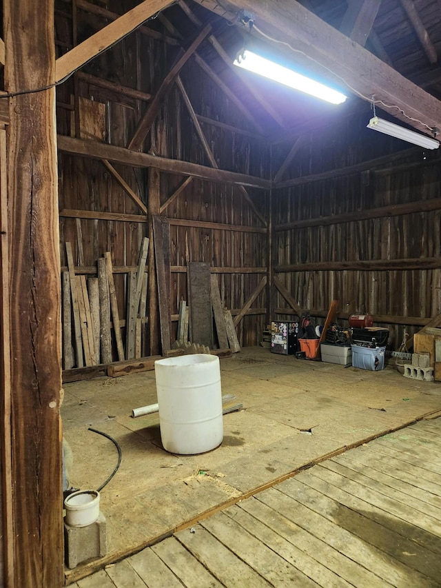 interior space with lofted ceiling