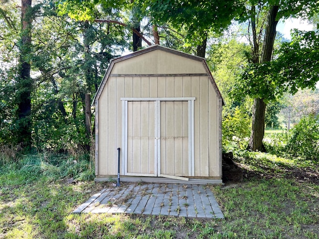 view of shed