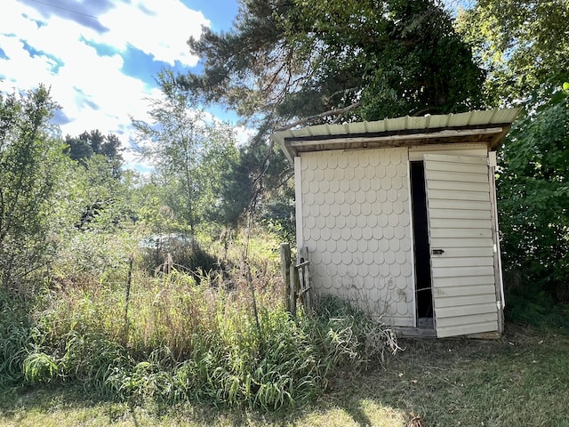 view of shed