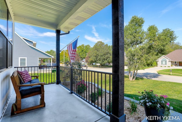 balcony with a porch