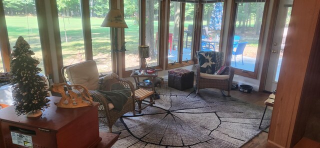 sunroom / solarium with a healthy amount of sunlight
