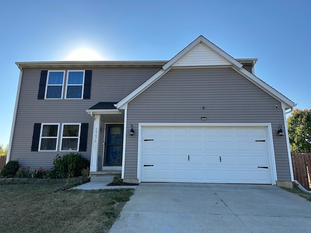 view of front of house featuring a garage