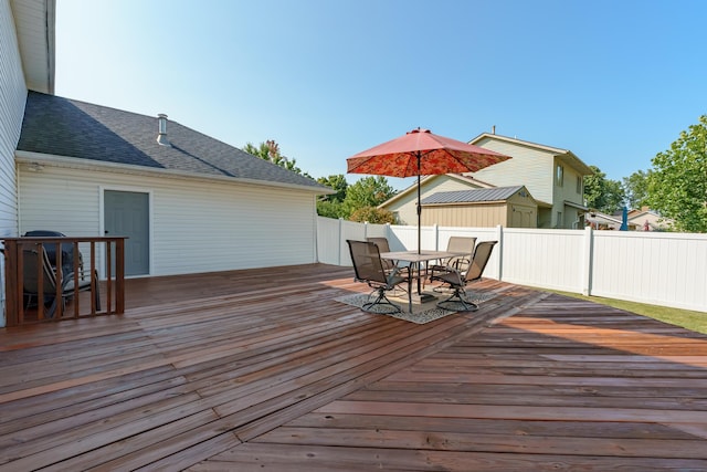 view of wooden terrace