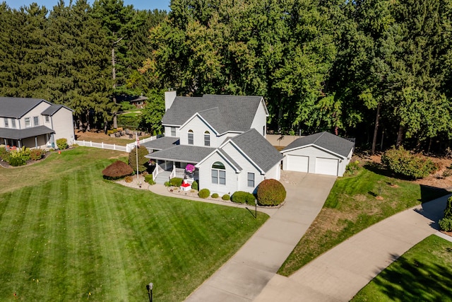 birds eye view of property