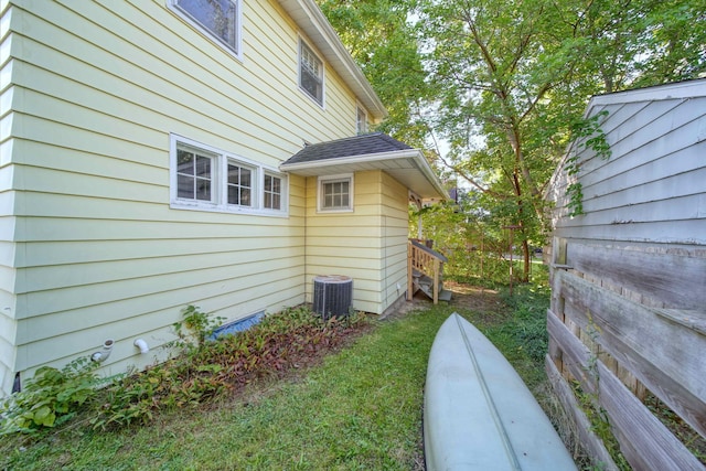 view of property exterior with cooling unit