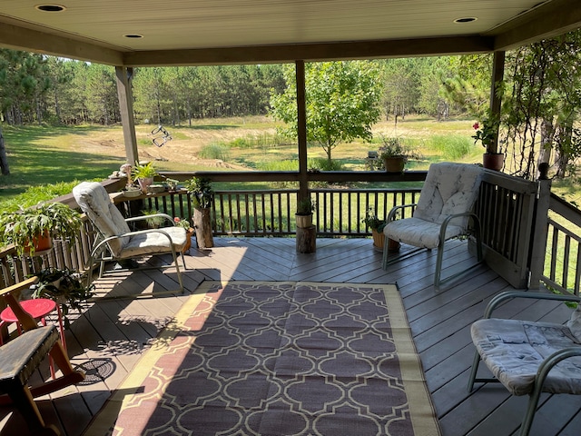 view of wooden terrace