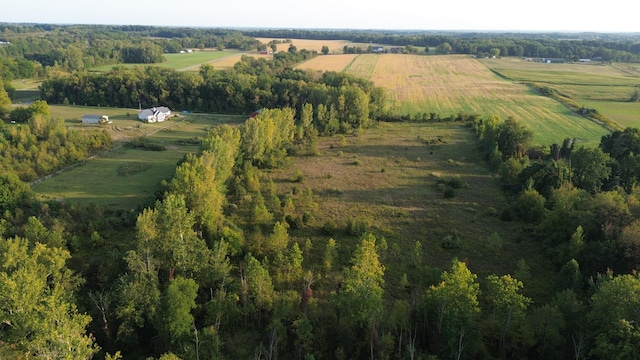 drone / aerial view featuring a rural view