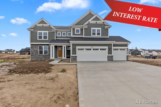 view of front of home featuring a garage