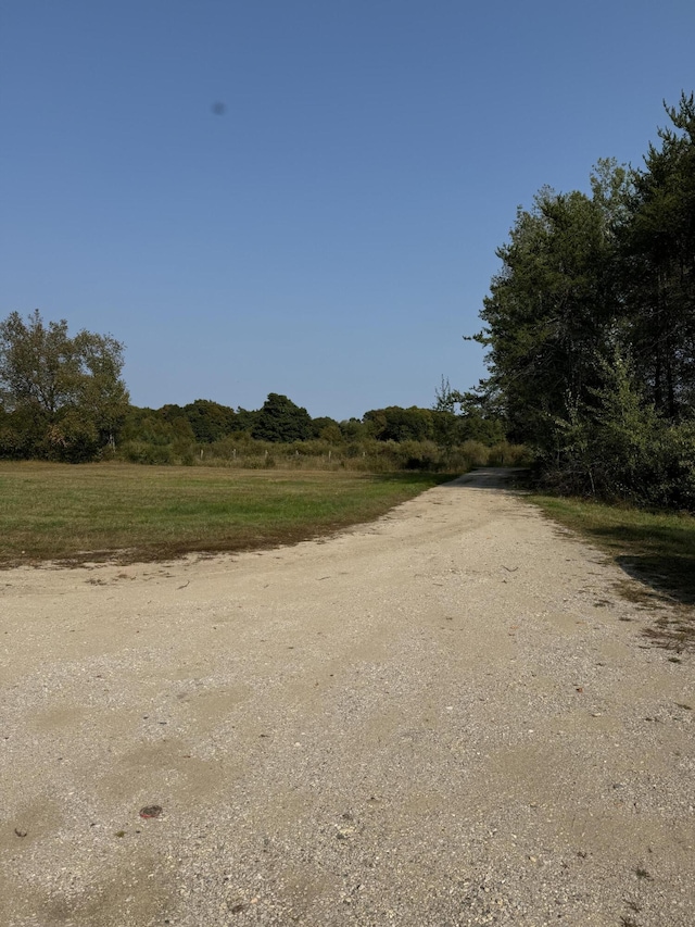 view of road featuring a rural view