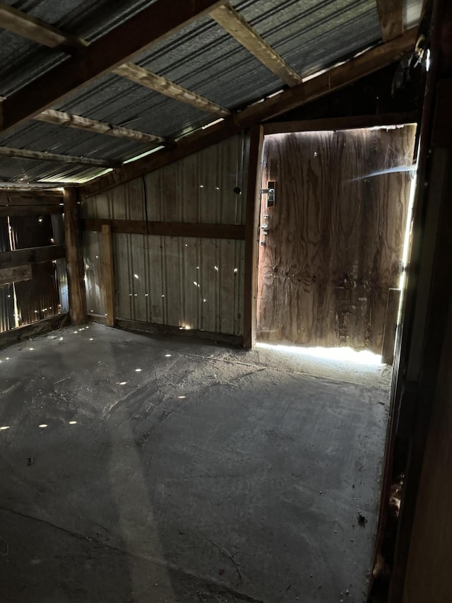 miscellaneous room with vaulted ceiling