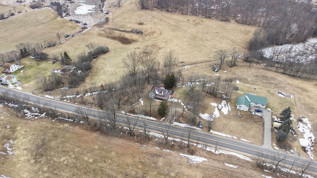 bird's eye view with a rural view