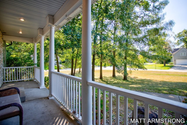 balcony with a porch