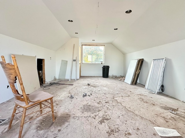 bonus room featuring lofted ceiling