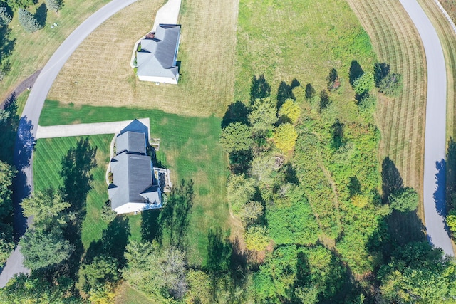 aerial view with a rural view