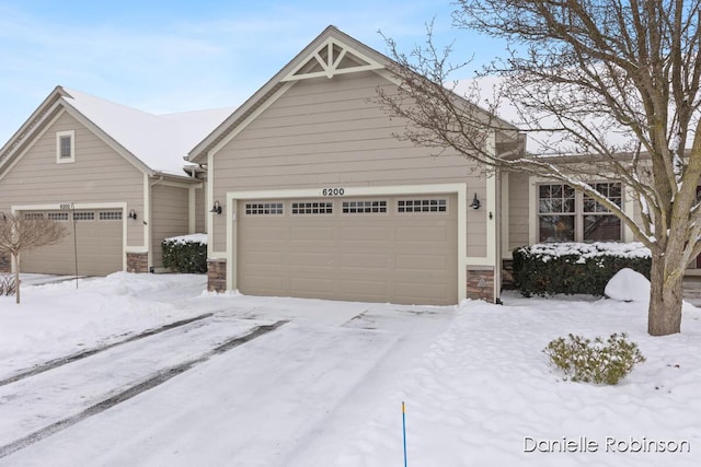 view of front of house featuring a garage