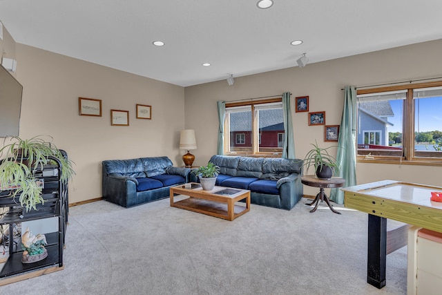 view of carpeted living room