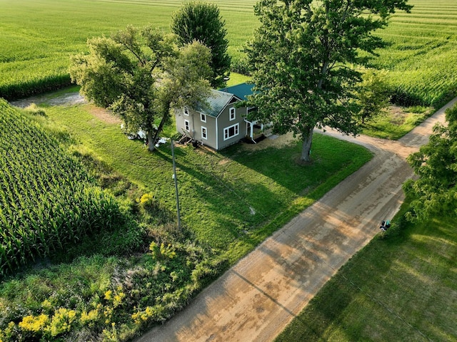 bird's eye view with a rural view