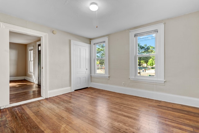 unfurnished bedroom featuring wood-type flooring