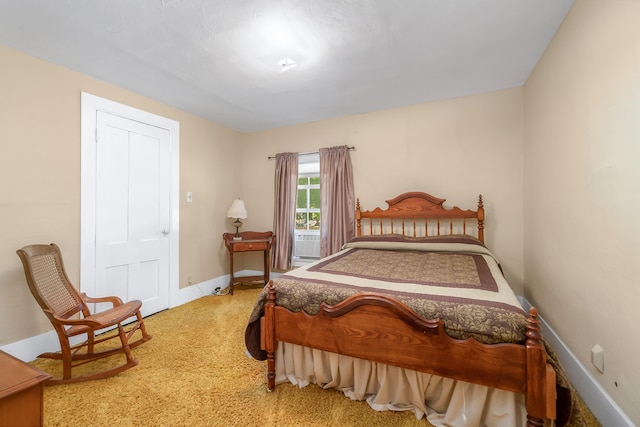 view of carpeted bedroom