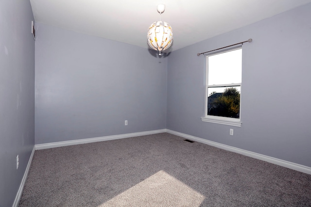 view of carpeted empty room