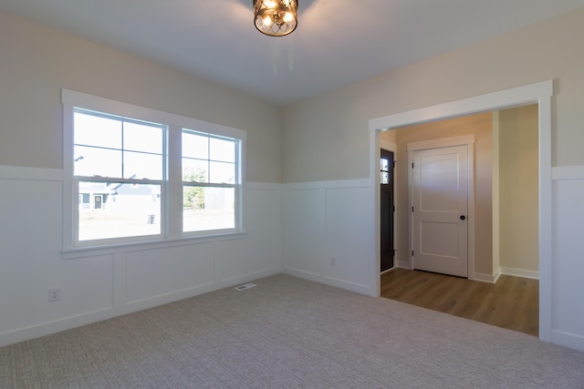 view of carpeted empty room